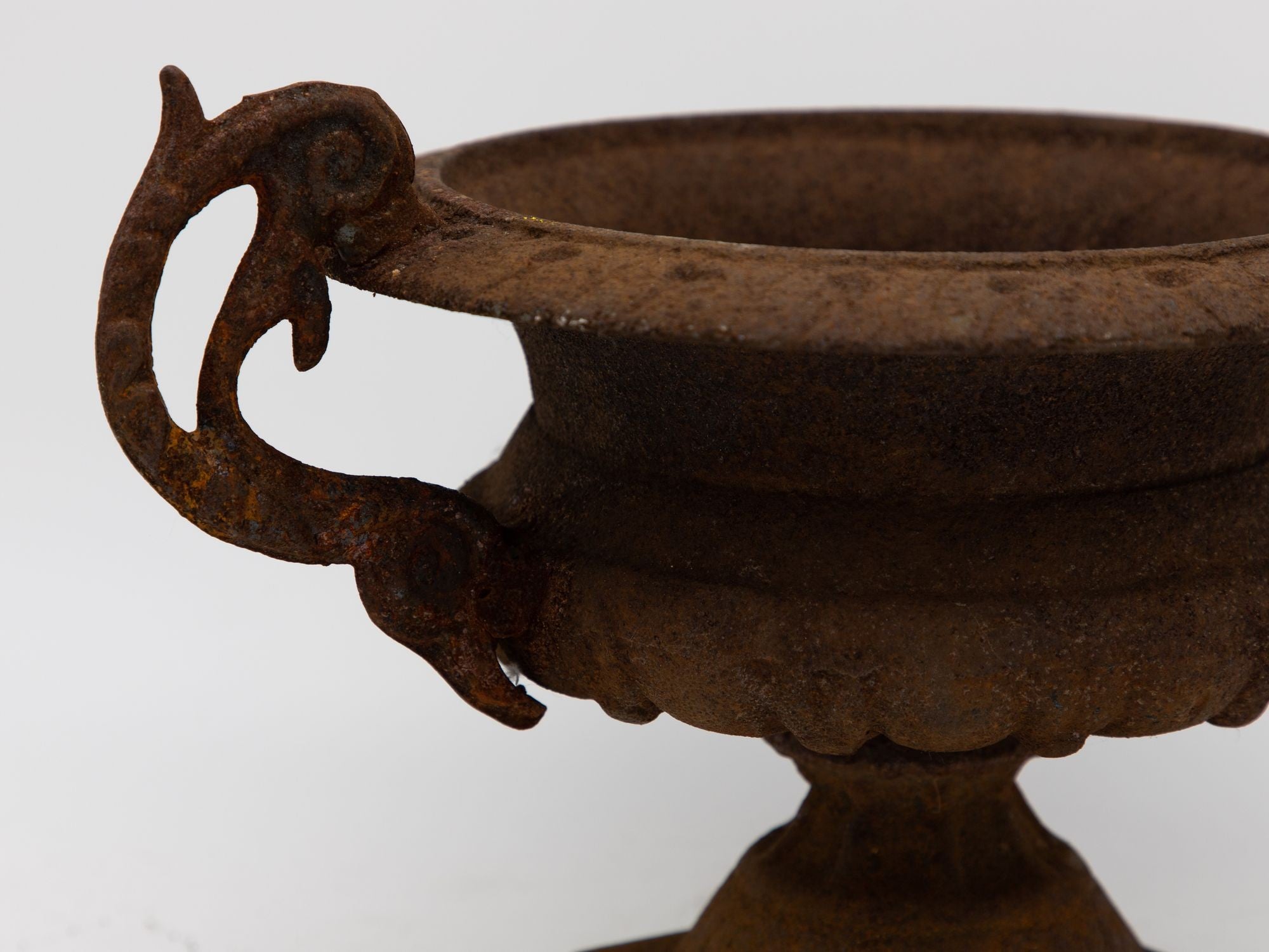Pair of French Cast Iron Urns, late 19th Century