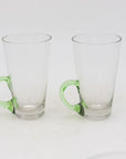 Set of Eight Vintage Hot Toddy Glasses with Colorful Handles