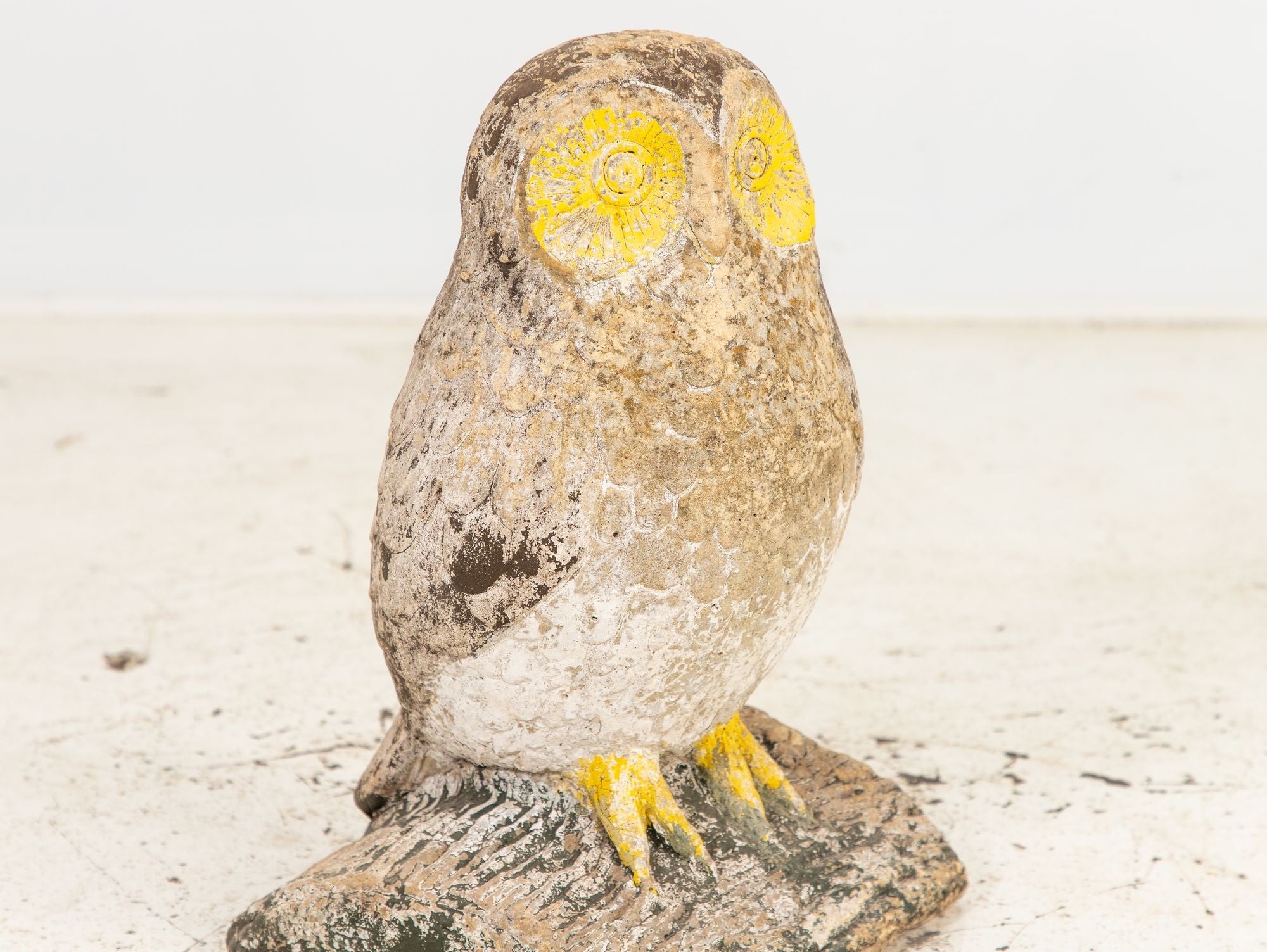 Vintage Stone Owl Garden Ornament