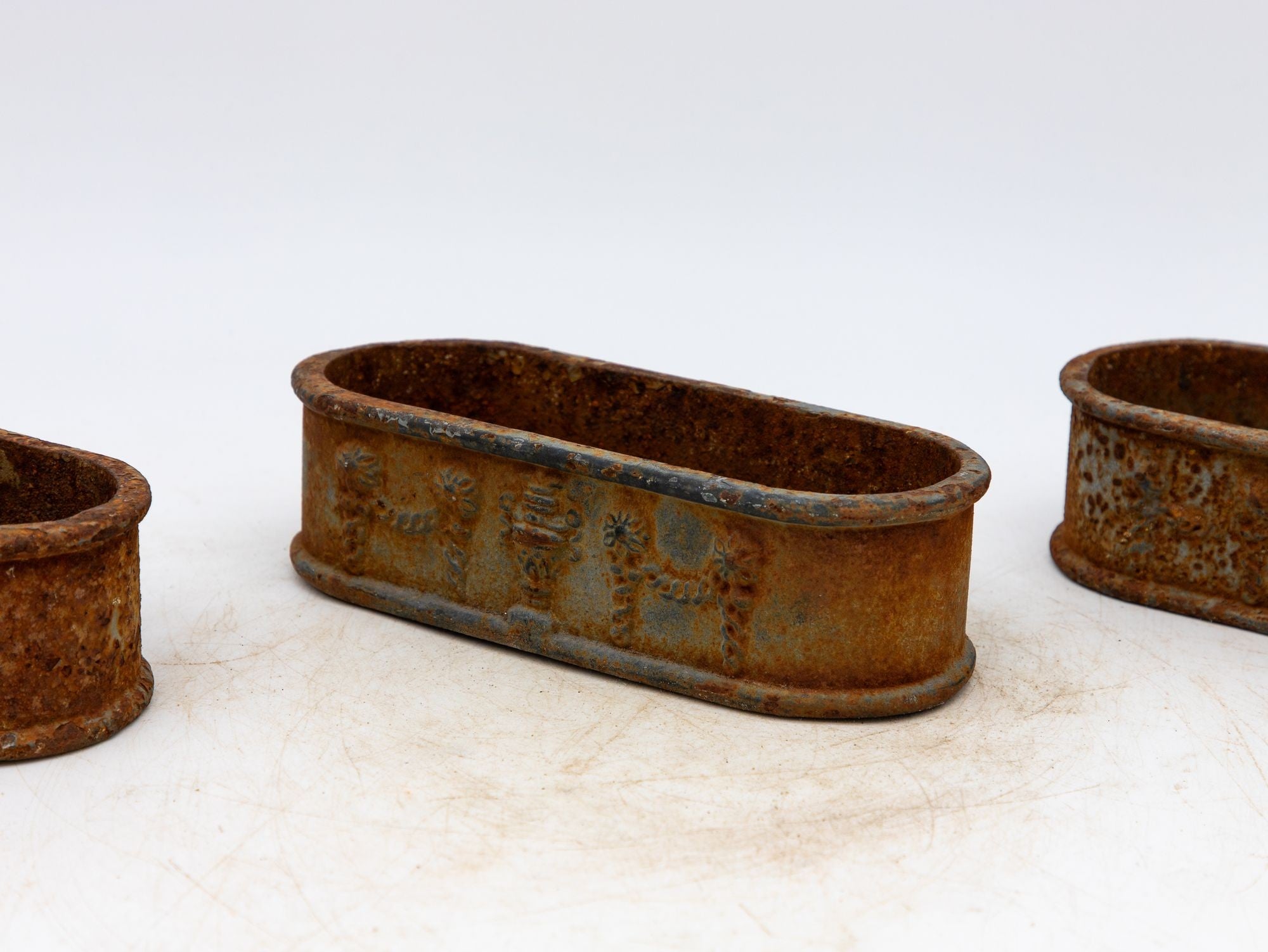 Small Cast Iron Oval Planter, France Early 20th C.