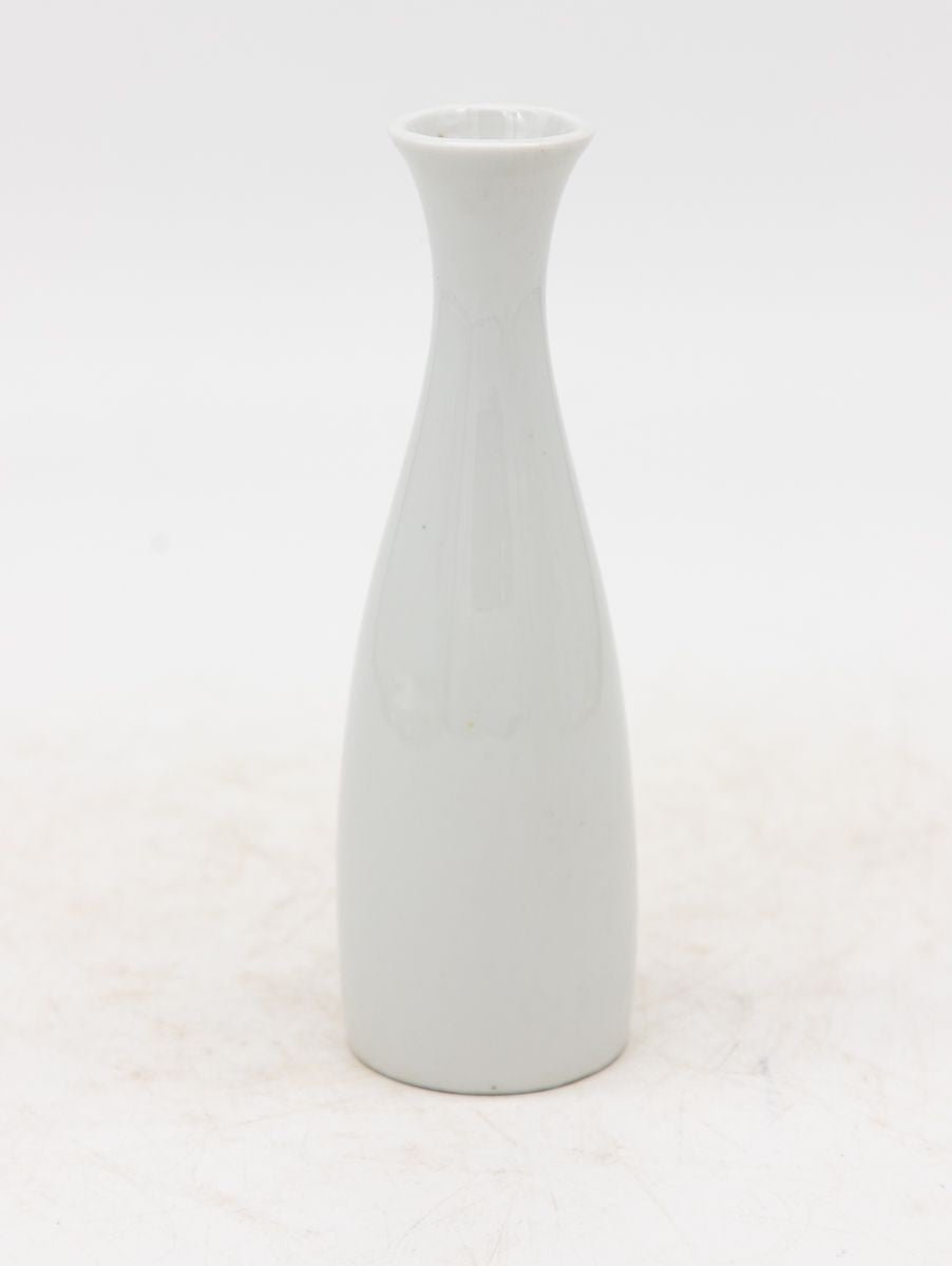 Collection of Three White Single Bud Vases, French Early 21st C.