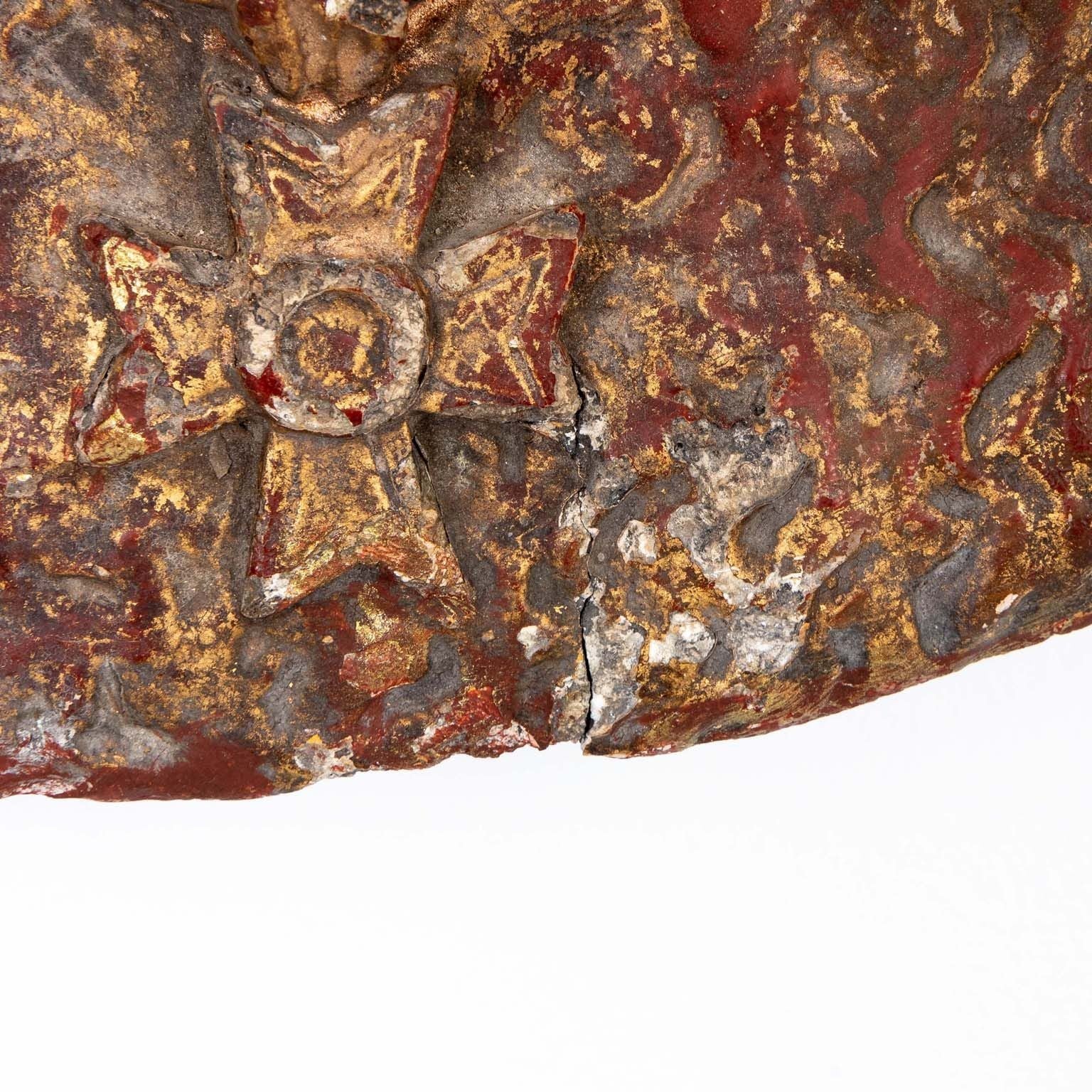 English Heraldic Plaque with Lions, Early 20th Century