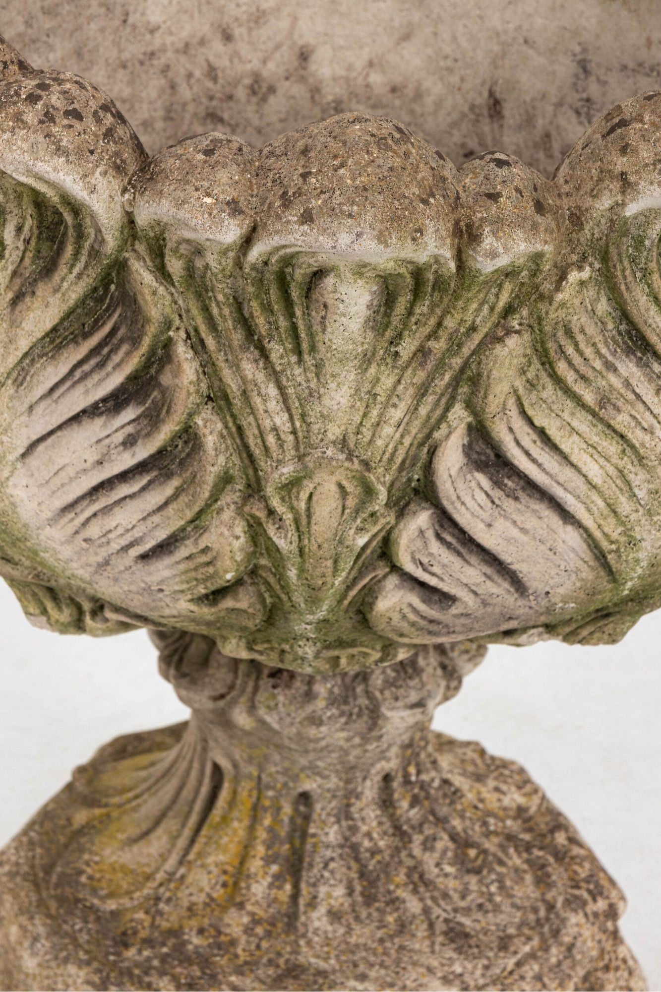 Vintage Acanthus Leaf Pedestal Planter for Garden