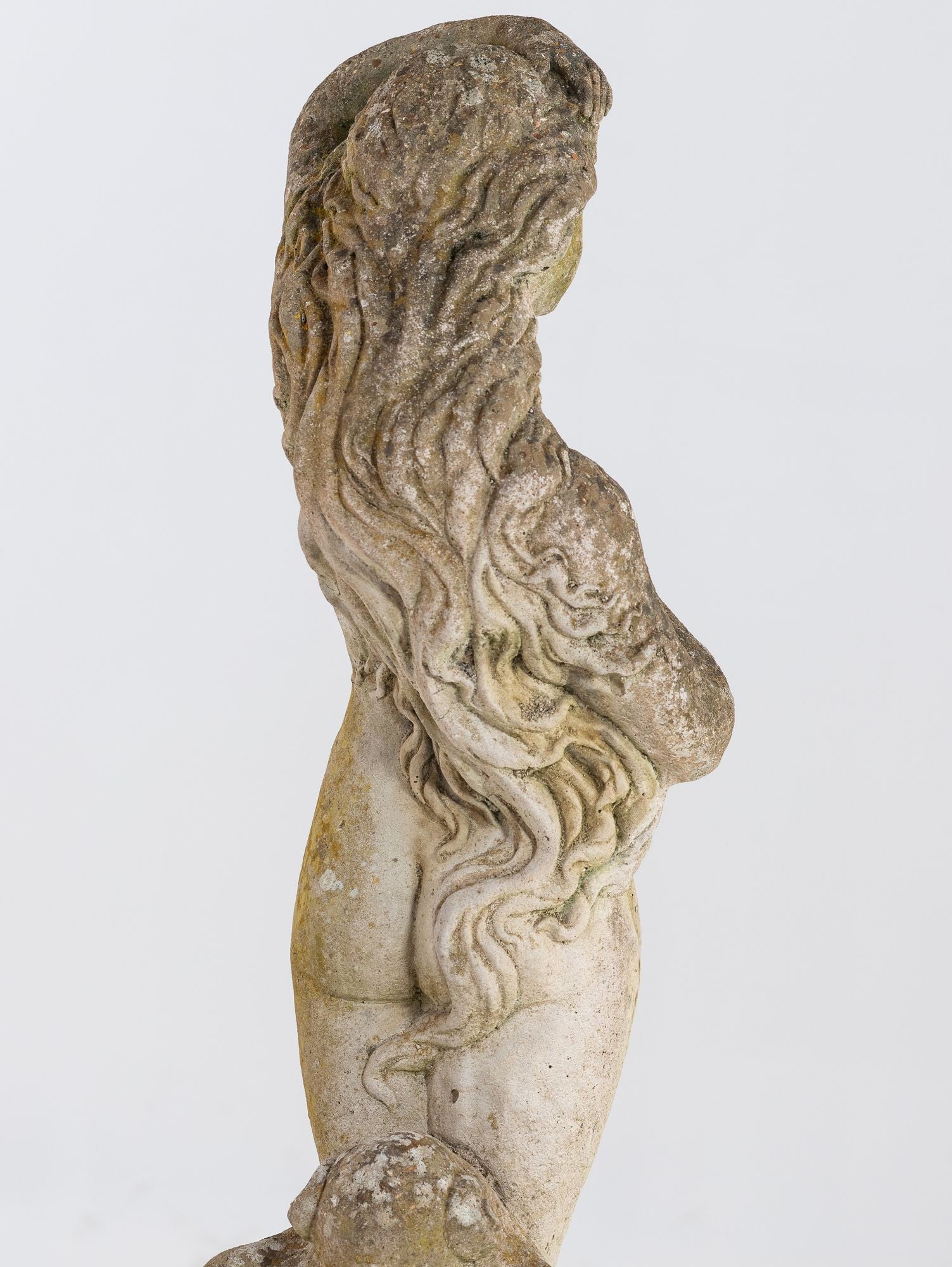 Composite Stone Figure of Venus Emerging from a Shell, England Mid 20th C.