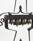 Wrought Iron Latten Bell Stand, Three Tier, English Late 19th C.