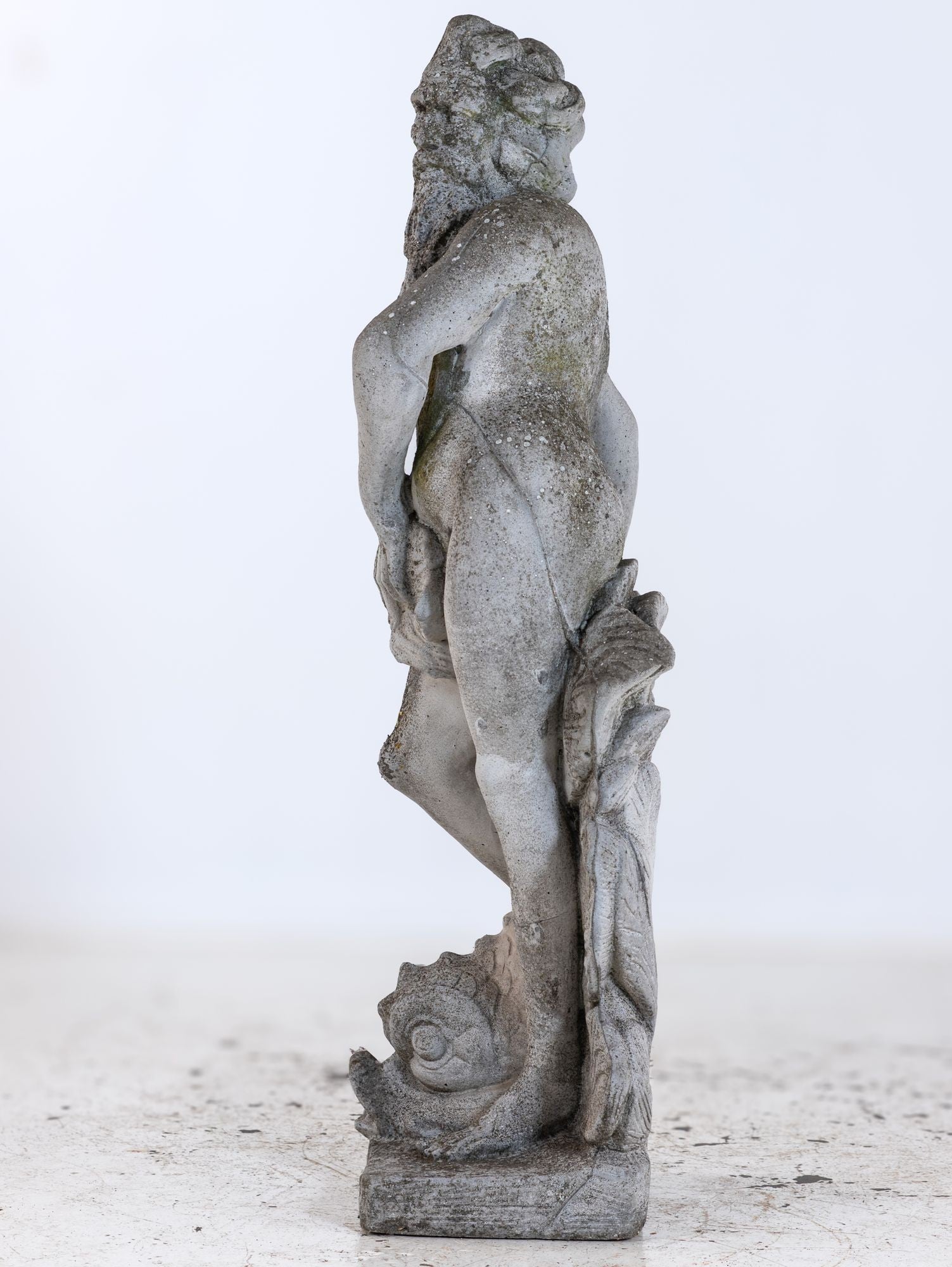 Limestone Garden Figure of Standing Neptune or Poseidon, Denmark circa 1930–50