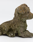 Vintage Reconstituted Stone Dog Terrier, English Mid 20th C.