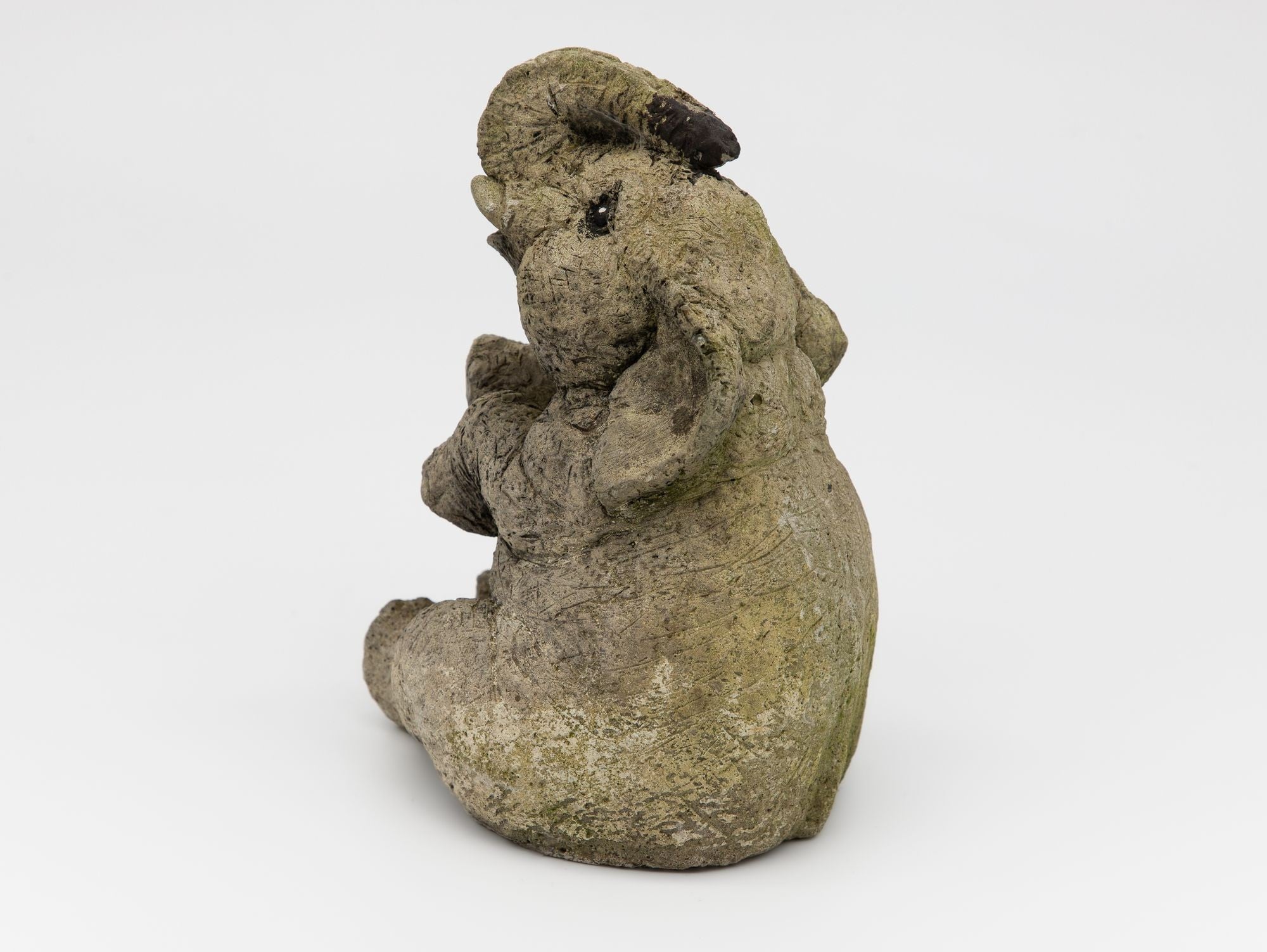 Composite Stone Elephant Garden Statue, England Late 20th C.
