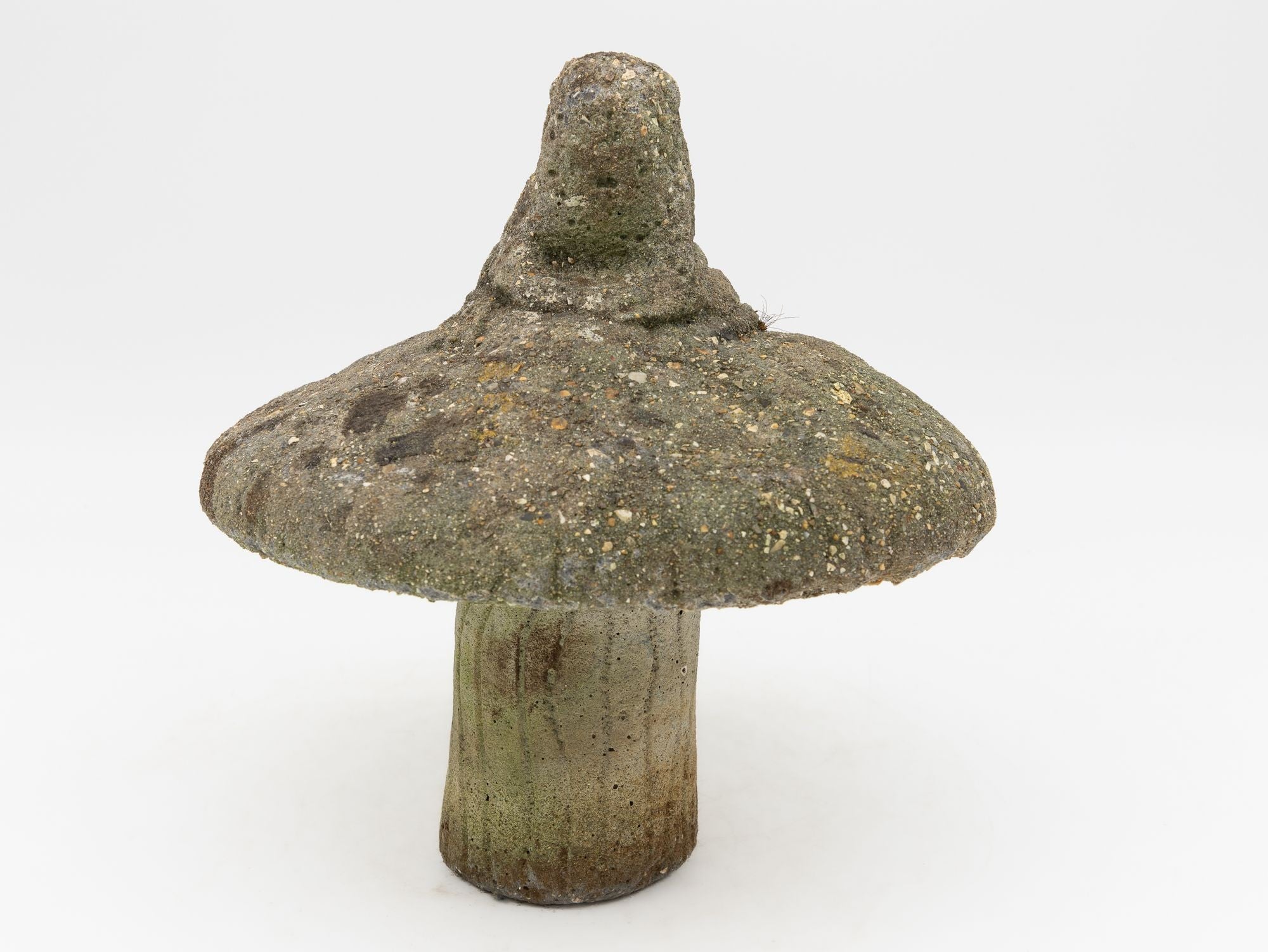Composite Stone Toadstool Garden Ornament, English Mid 20th C.