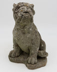 Composite Stone Bull Dog Garden Ornaments, England 1970s
