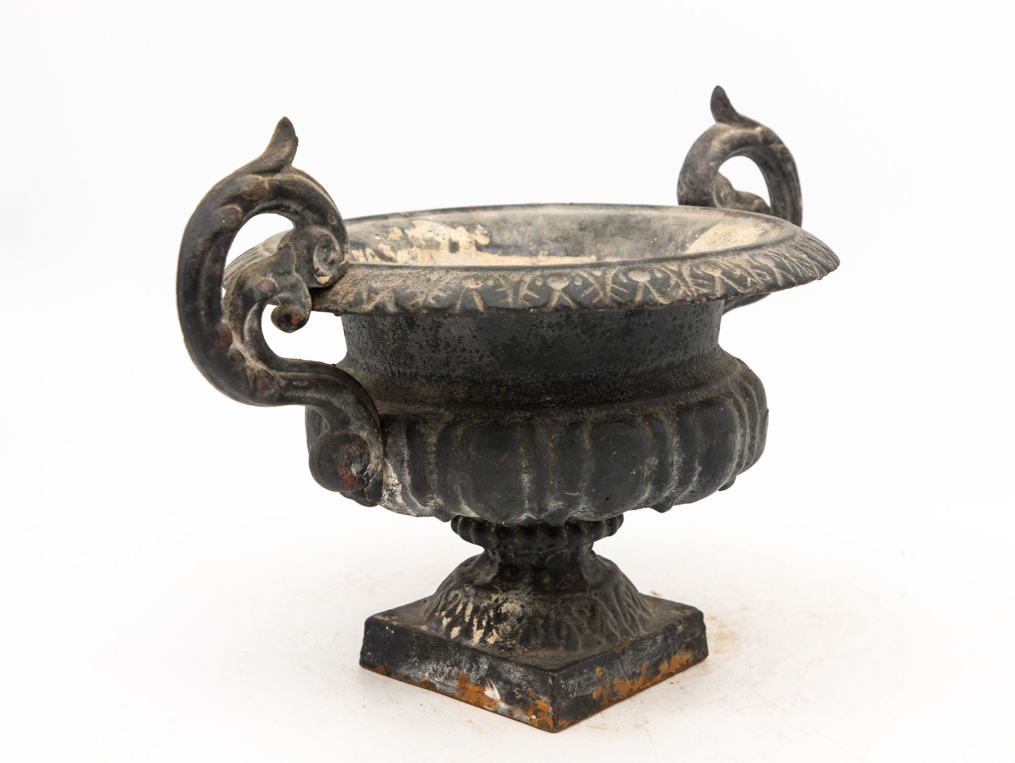 Early 20th C. French Cast Iron Garden Urn