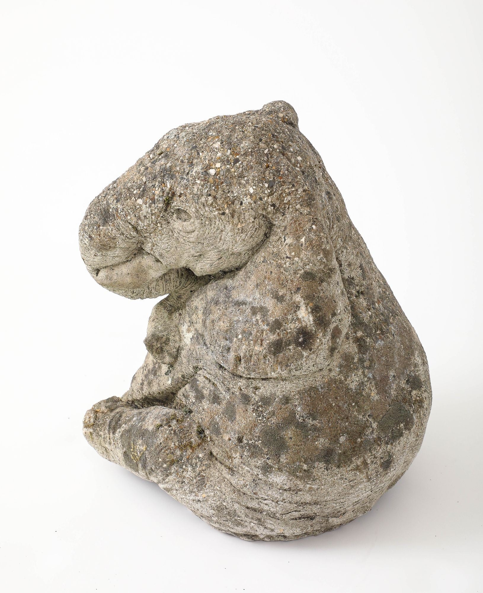 Cast Stone Elephant Garden Statue, France Mid 20th C.