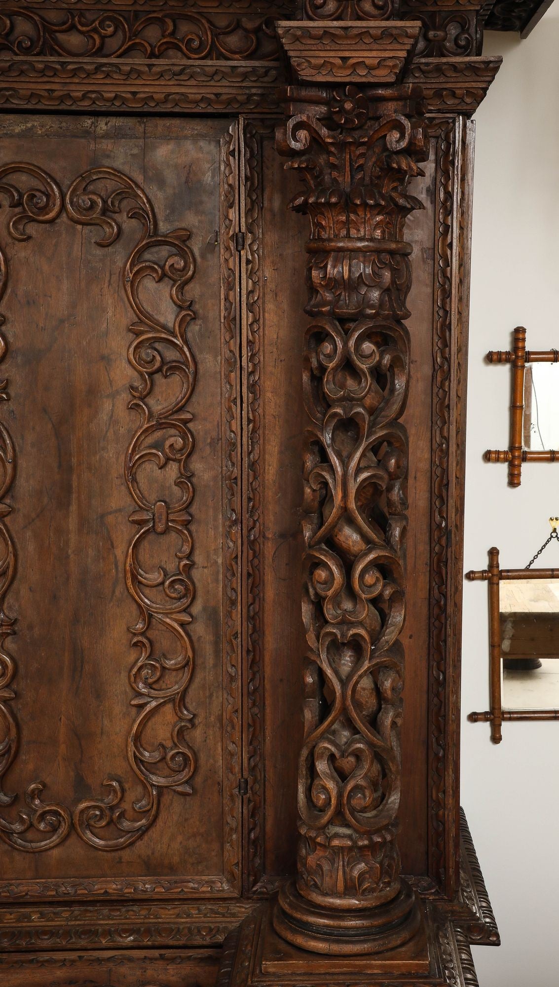 Monumental 18th Century Baroque Italian Walnut Armoire