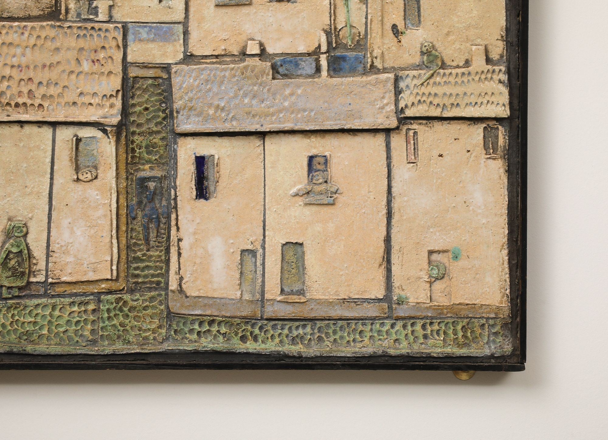 20th Century Glazed Studio Pottery Plaque (France, c. 1960)