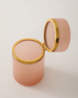 Antique French Pink Cylindrical Opaline Box, Early 20th C.