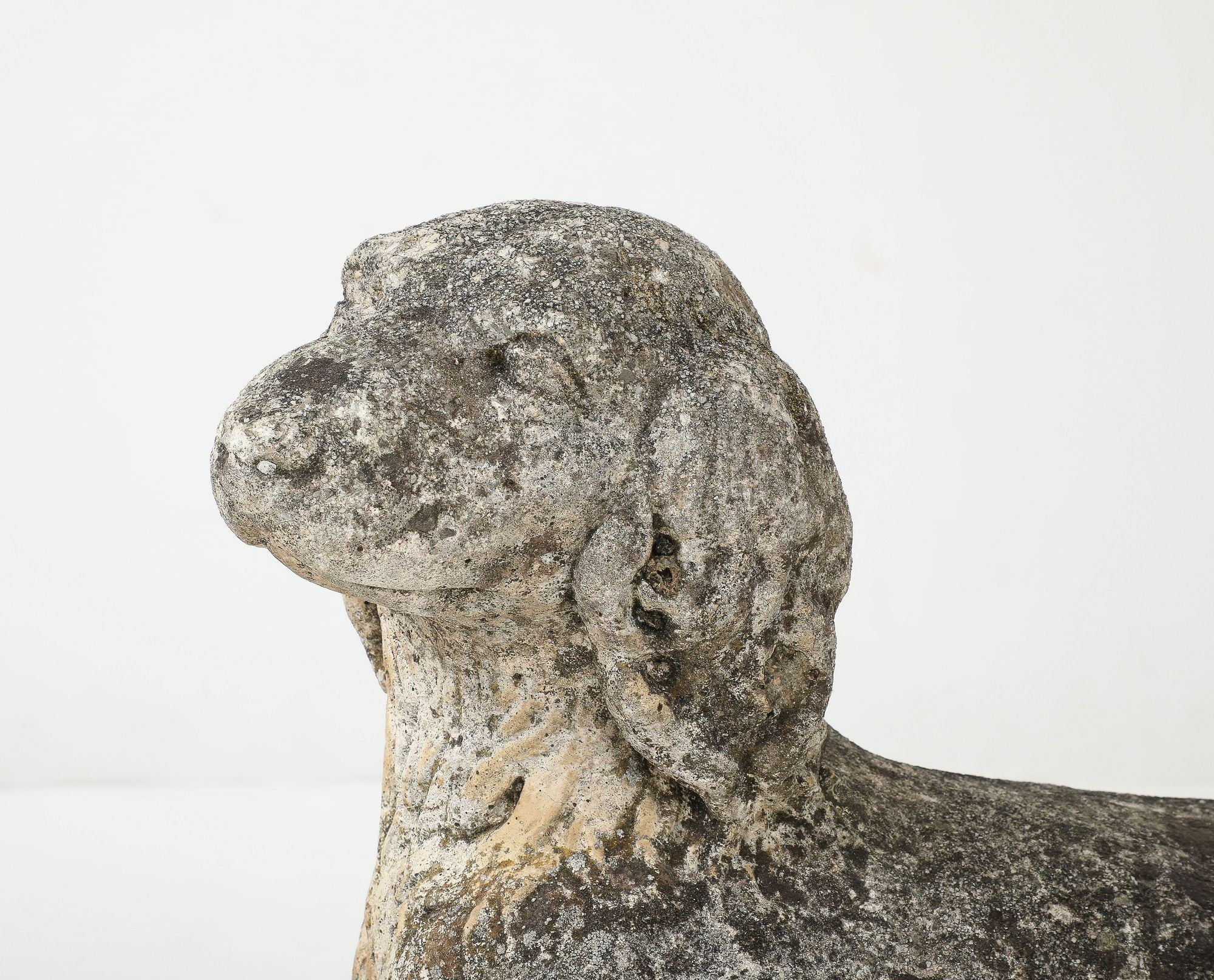 Reconstituted Stone Dog Spaniel Garden Ornament, England 20th Century