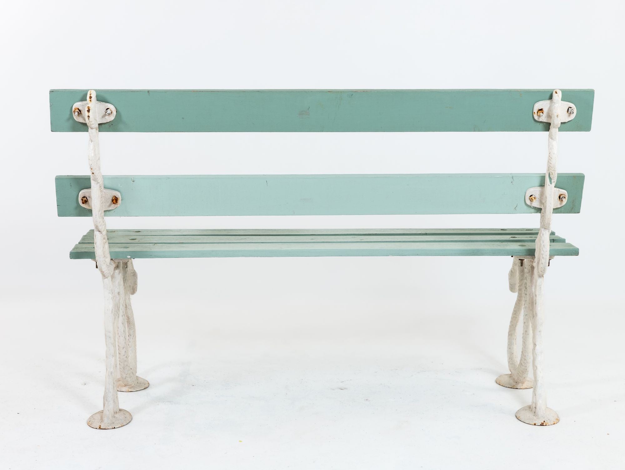 Iron Serpent and Twig Garden Bench, English Mid 20th C.