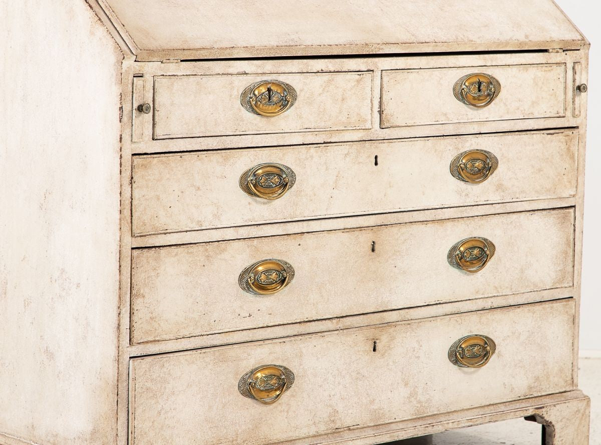 French Painted Secretary Desk with Fallfront, Mid 19th century