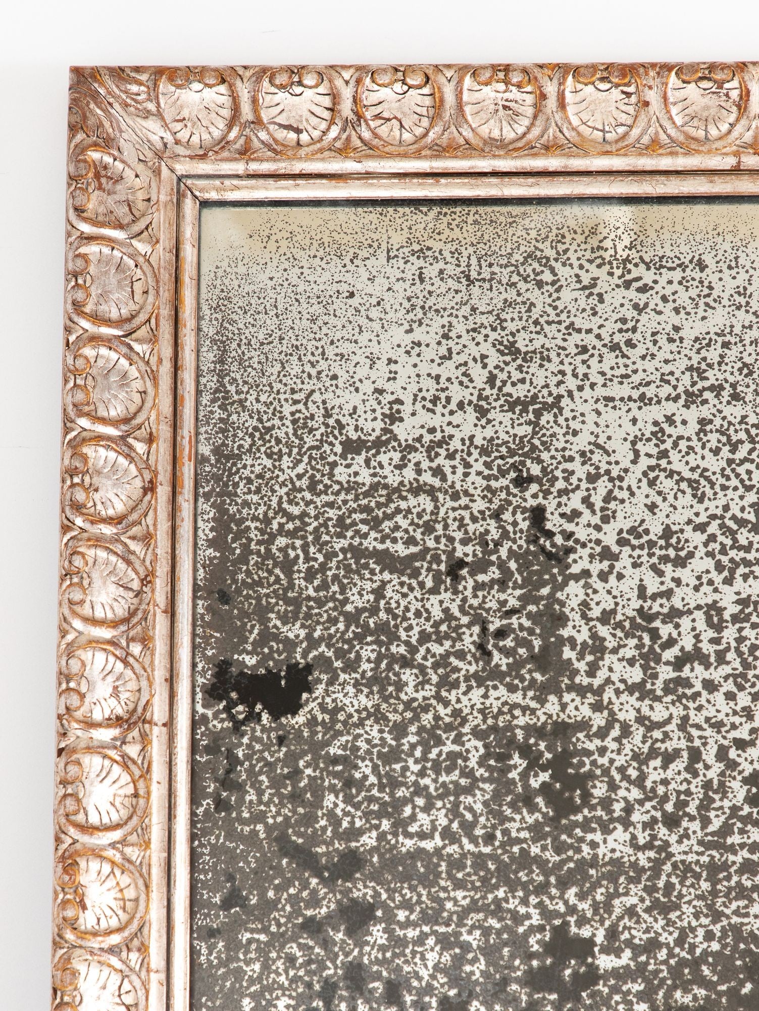 Oversized Silver Gilt Framed Mirror, French 1890s