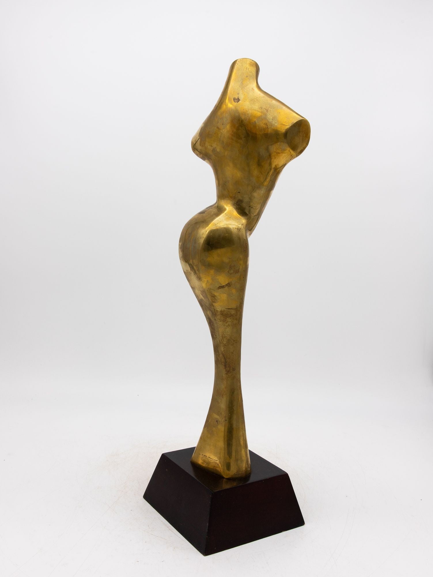 Modernist Style Female Brass Sculpture, USA 1970s