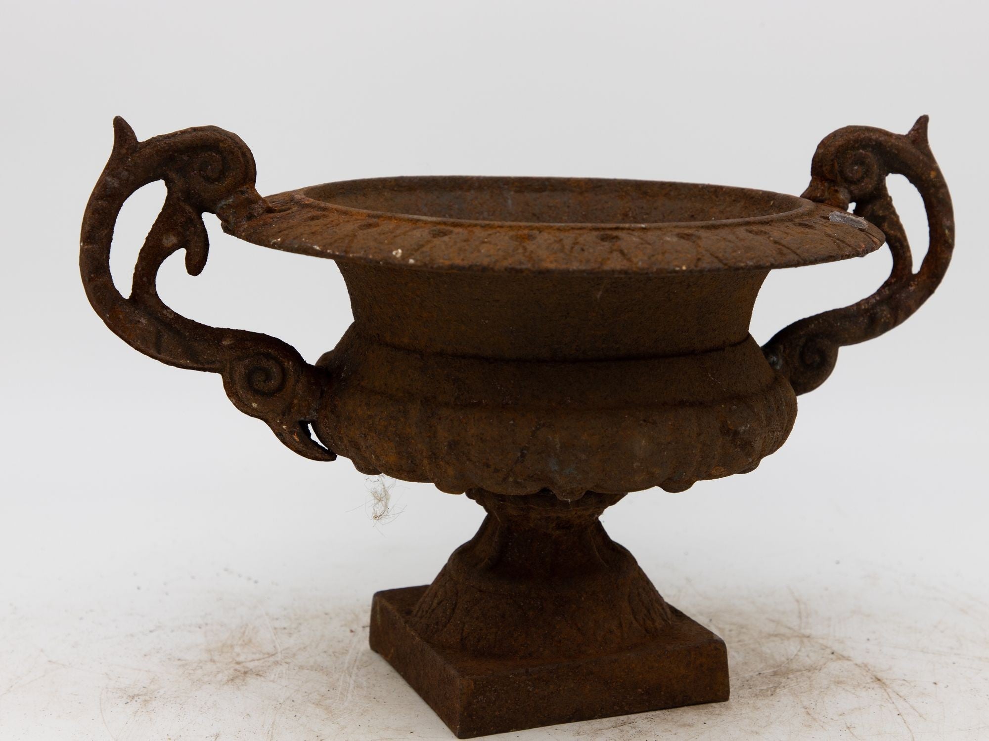 Pair of French Cast Iron Urns, late 19th Century