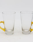 Set of Eight Vintage Hot Toddy Glasses with Colorful Handles