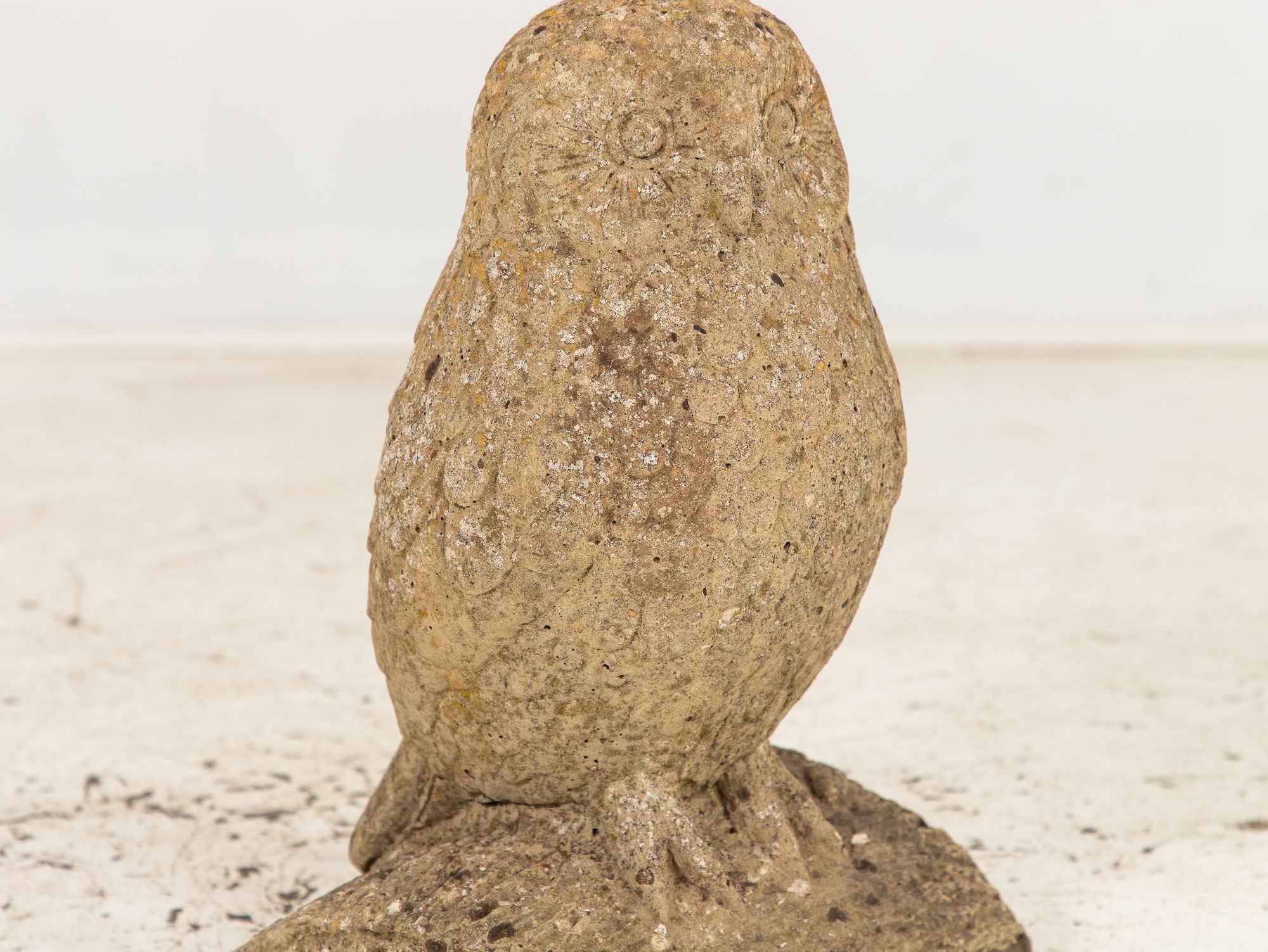 Vintage Stone Owl Garden Ornament