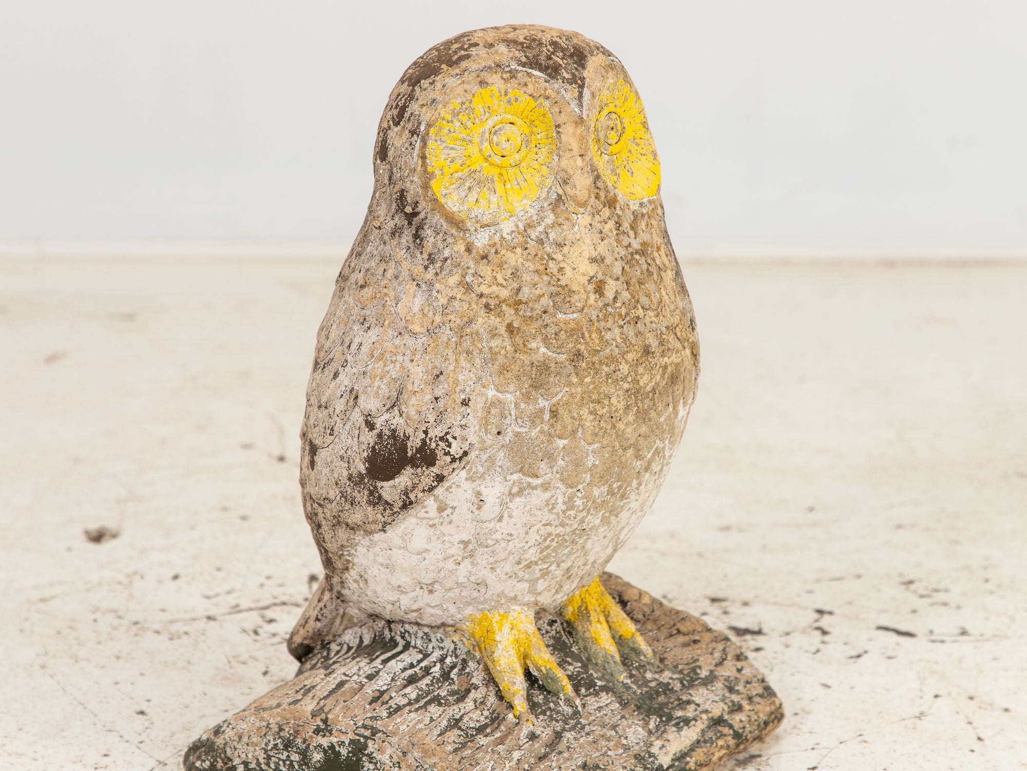 Vintage Stone Owl Garden Ornament