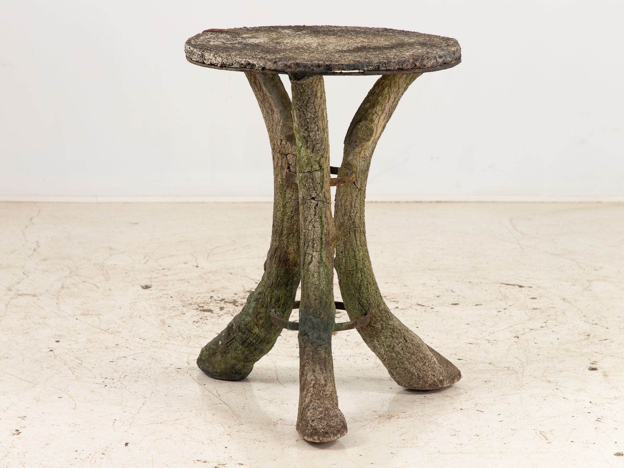 Faux Bois Reconstituted Stone Table, Scotland Early 20th C.