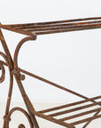 Scrollwork Four Tier Iron Plant Stand or Etagere, England Mid 20th Century
