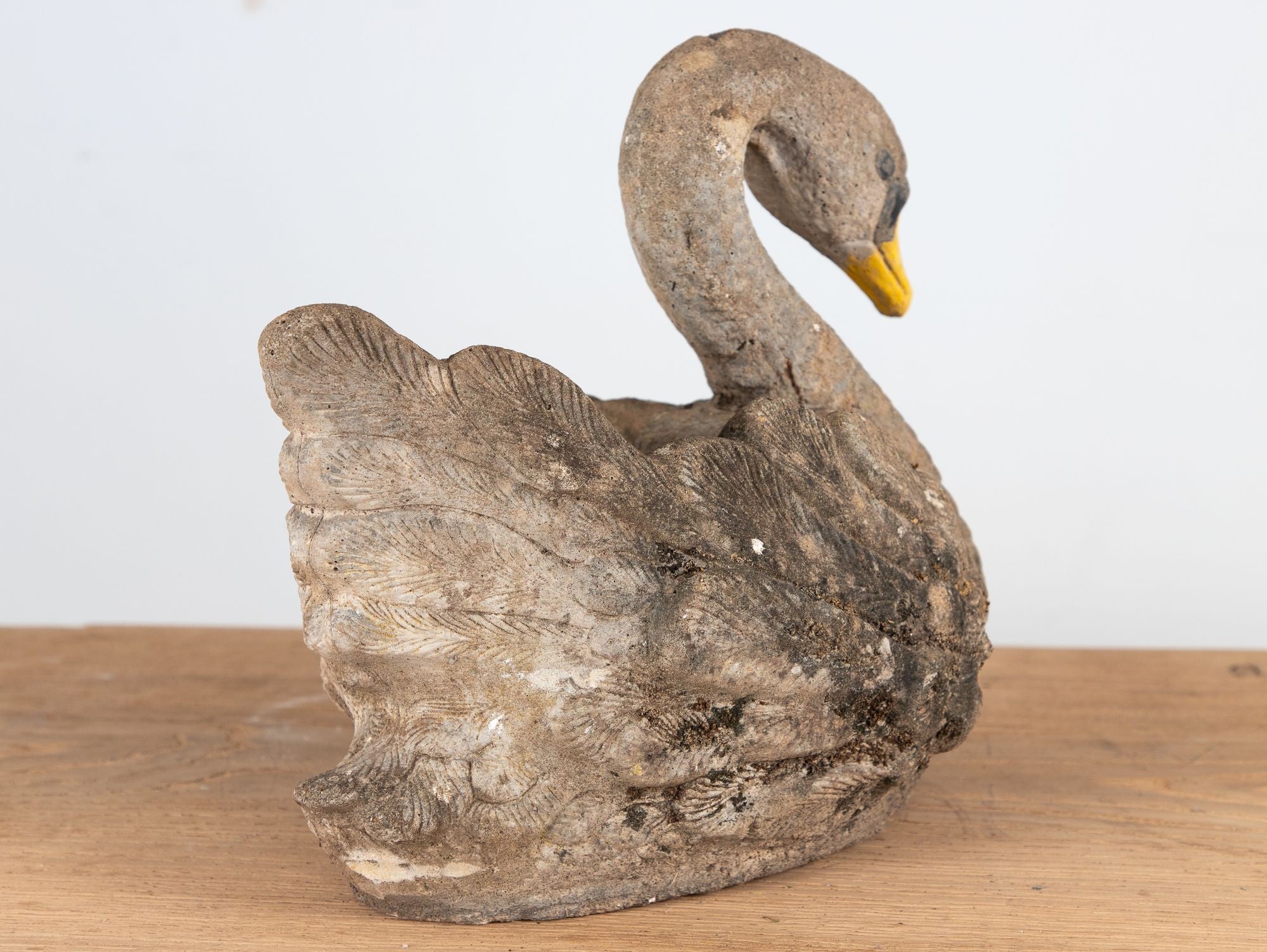 Reconstituted Stone Swan Planter, English Early 20th Century
