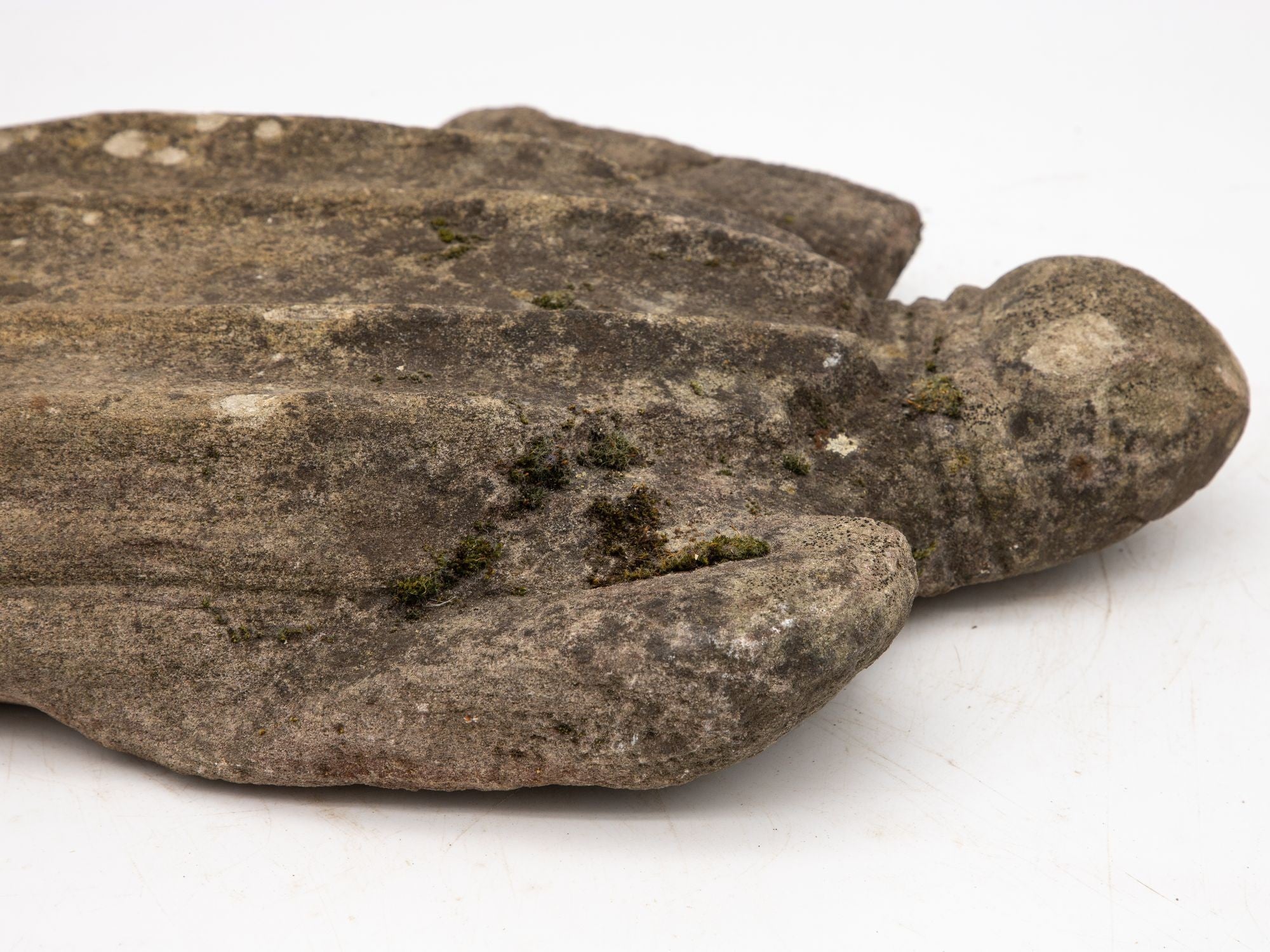 Vintage Reconstituted Stone Turtle Garden Ornament, England mid 20th Century