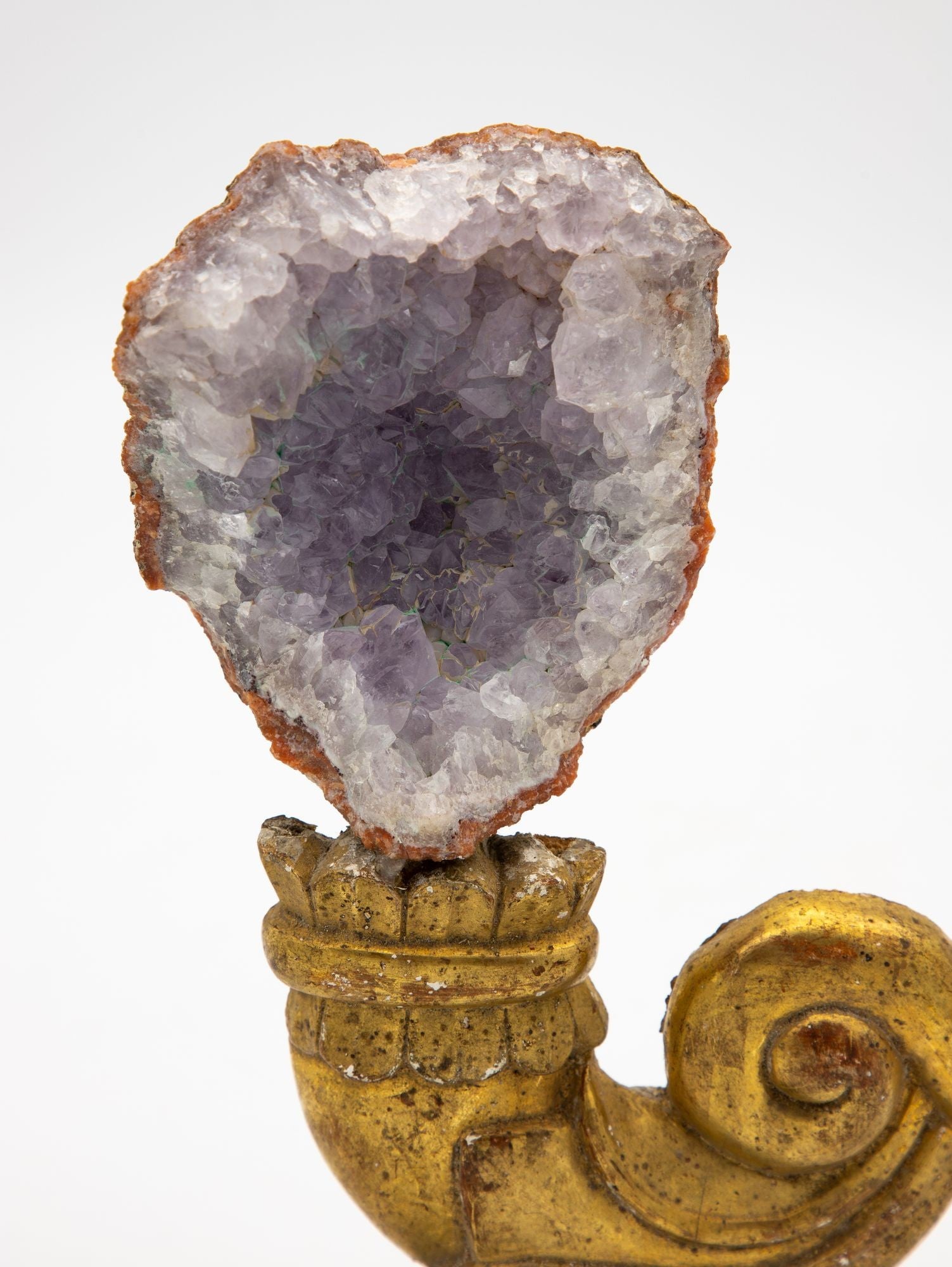 Reclaimed gilt fragment with pale amethyst