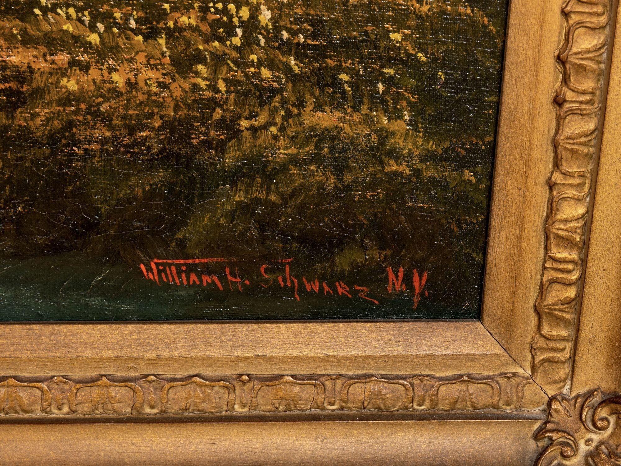 Hudson River School Painting Oil on Canvas, 20th century