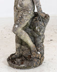 Composite Stone Weathered Garden Statue of Maiden or Goddess, England Mid 20th C.