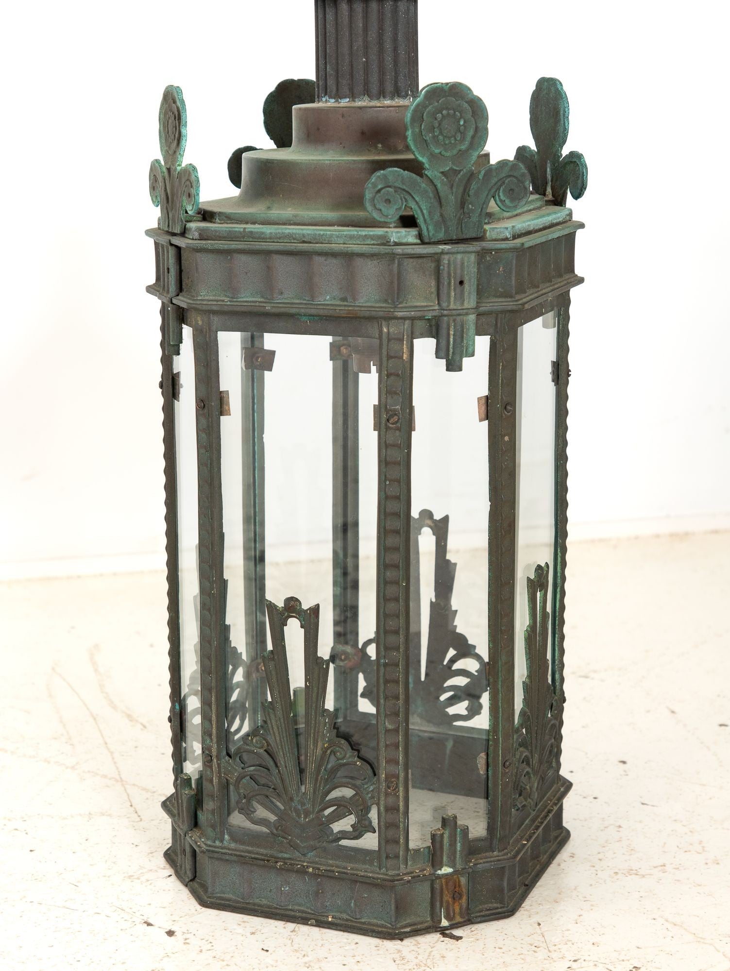 Bronze Art Deco Lantern, Circa 1920-30s