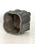 Antique English Lead Quatrefoil Planter with Lion Heads and Paws, 1850s