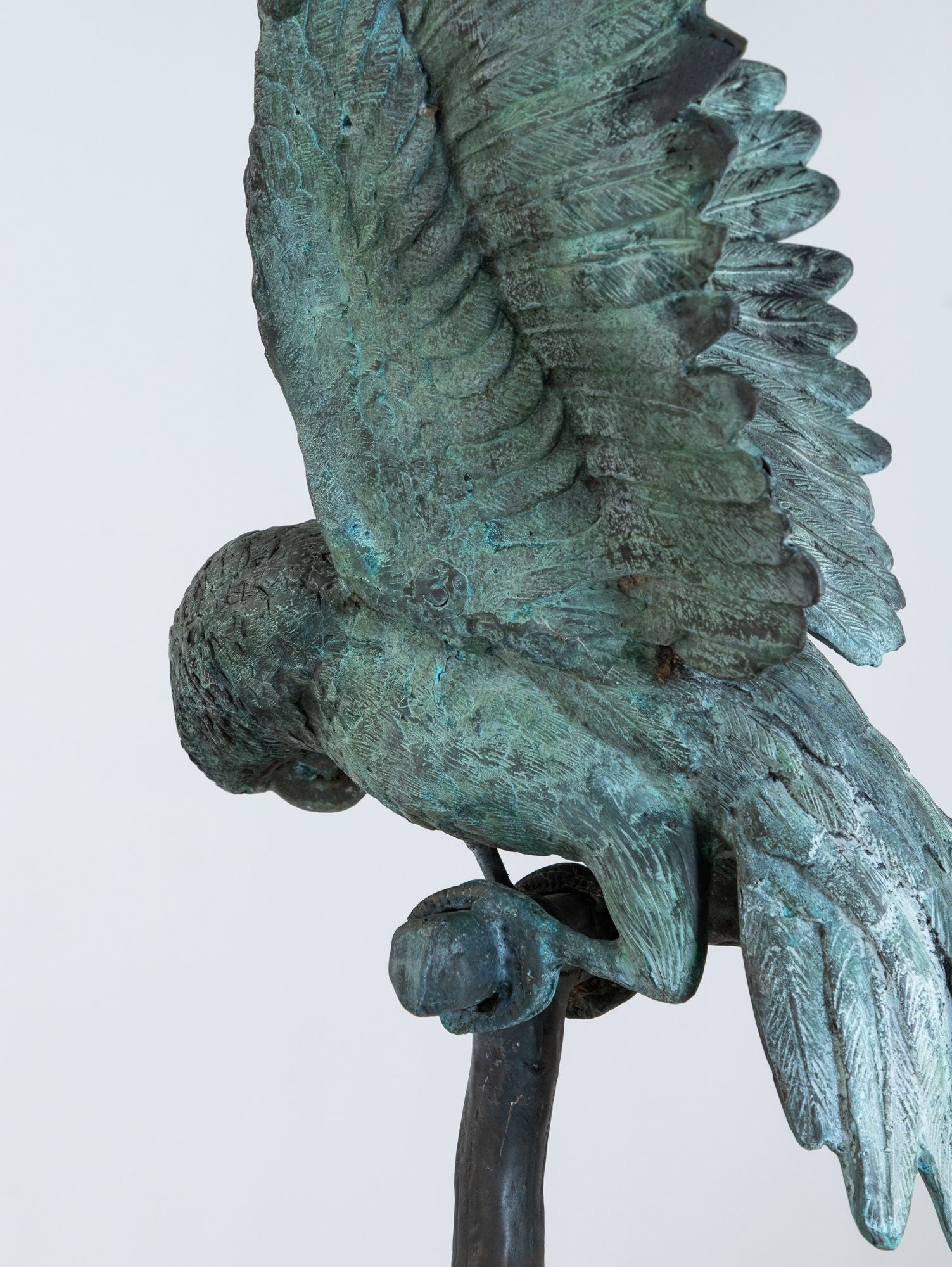 Bronze Sculpture of Three Parrots, Italy Mid 20th C.