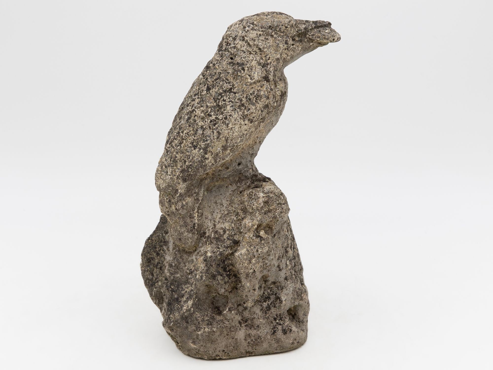 Reconstituted Stone Raven, English Mid 20th C.