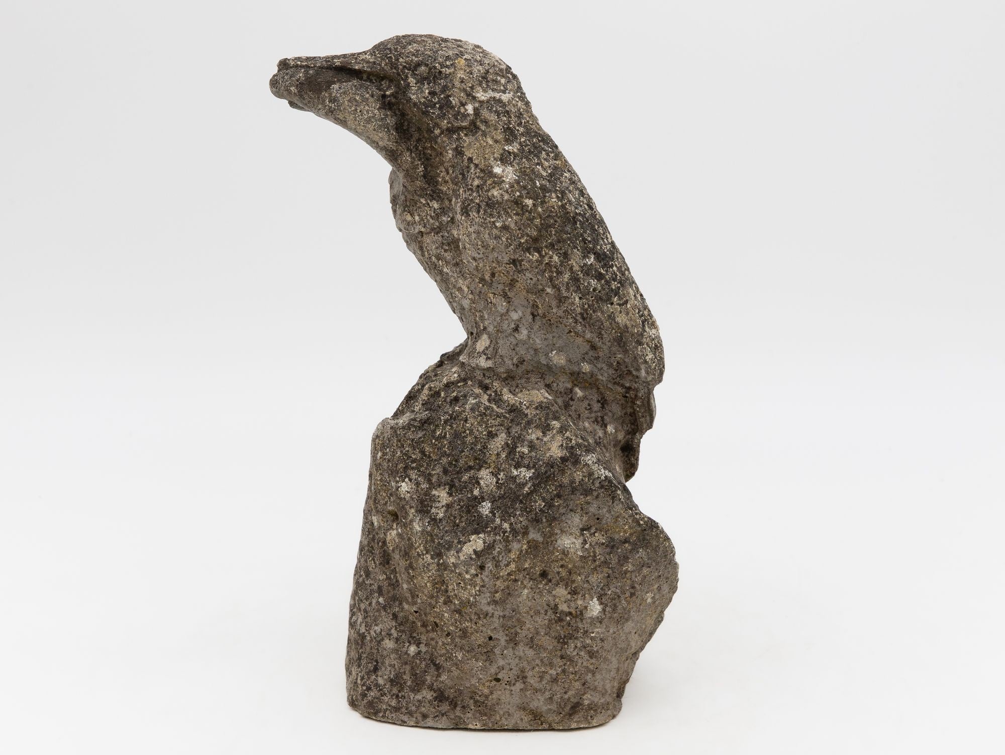 Reconstituted Stone Raven, English Mid 20th C.