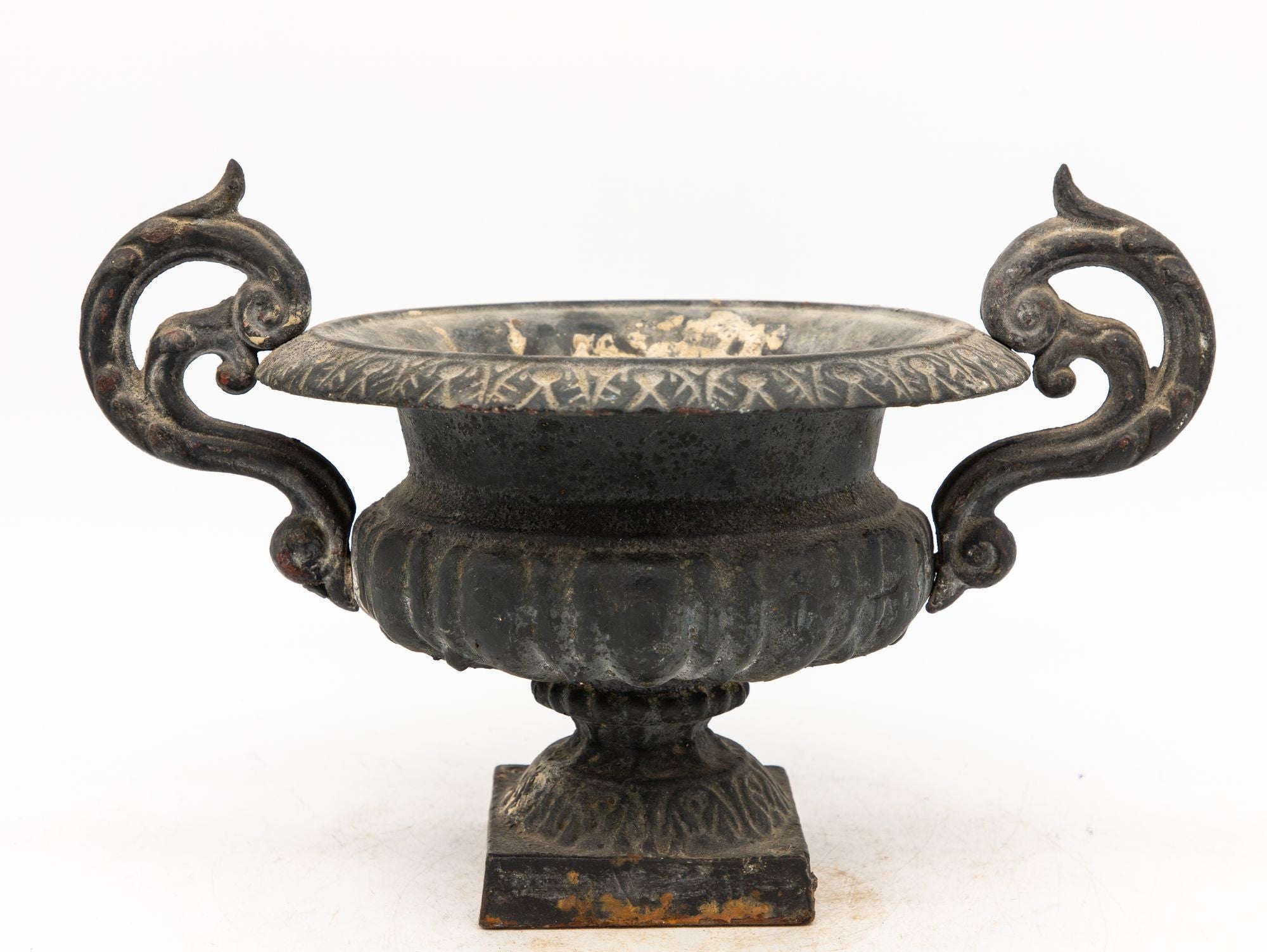 Early 20th C. French Cast Iron Garden Urn