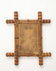 Small Faux Bamboo Carved Frame Mirror, England 1940s