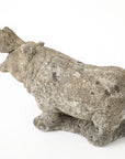 Composite Stone Hippopotamus Garden Ornament, English 20th Century