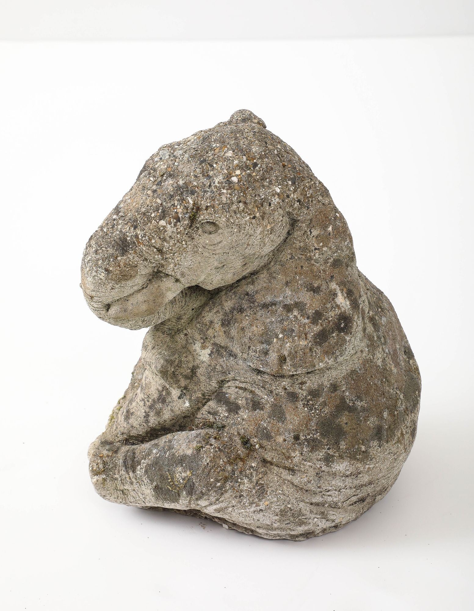 Cast Stone Elephant Garden Statue, France Mid 20th C.