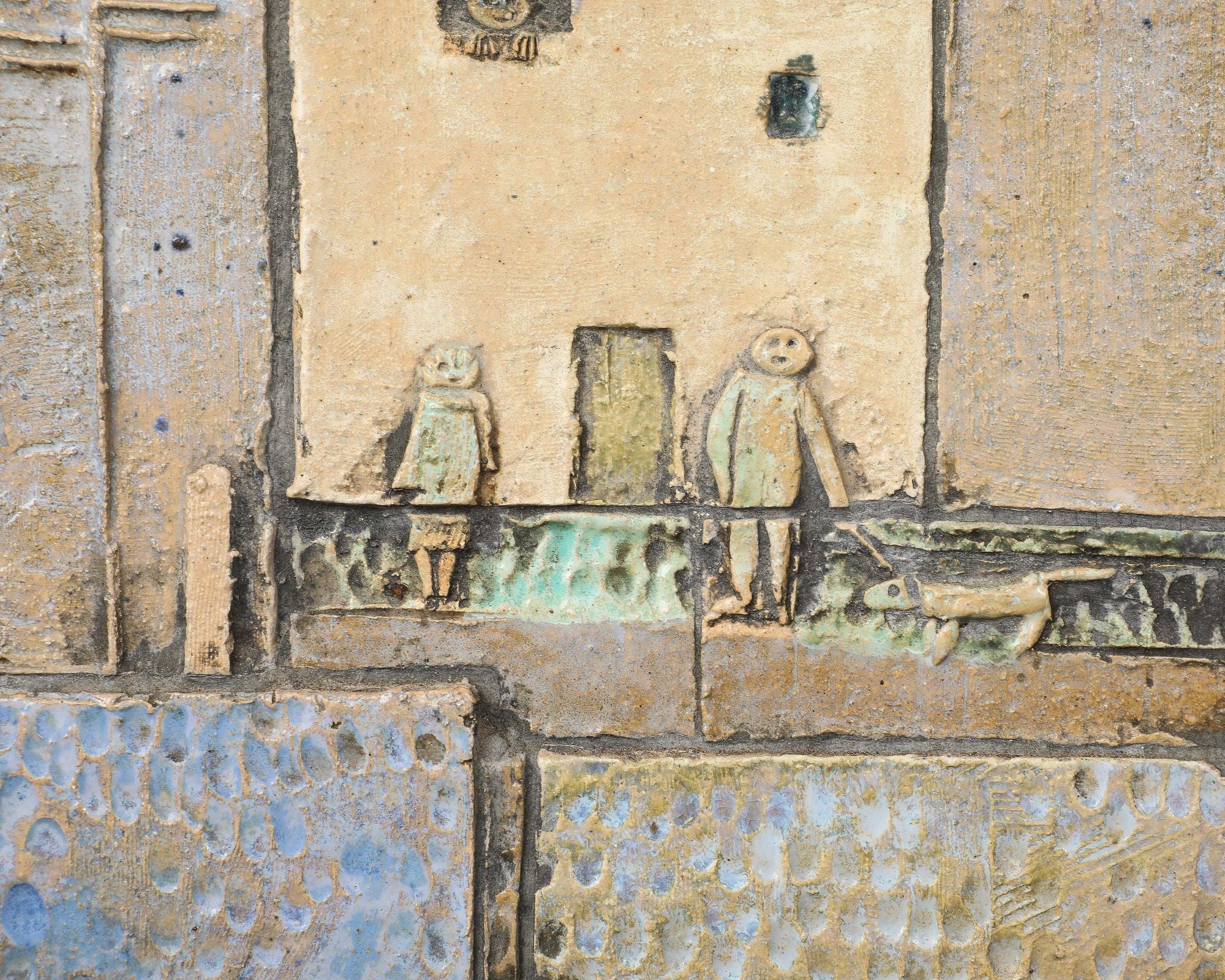 20th Century Glazed Studio Pottery Plaque (France, c. 1960)