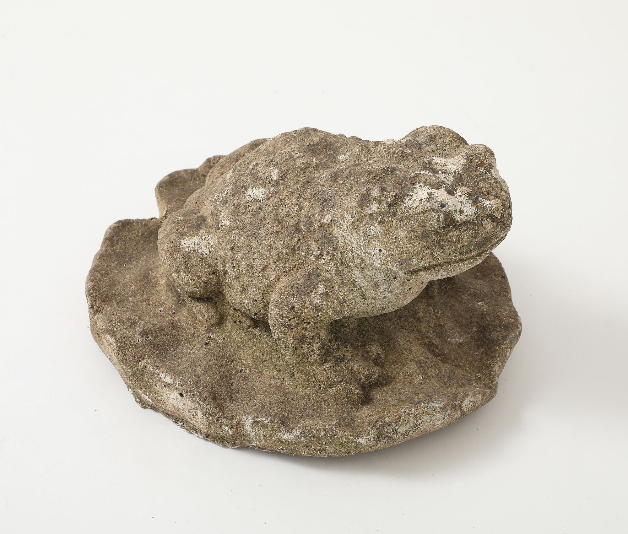 Reconstituted Stone Frog Garden Ornament, 20th Century
