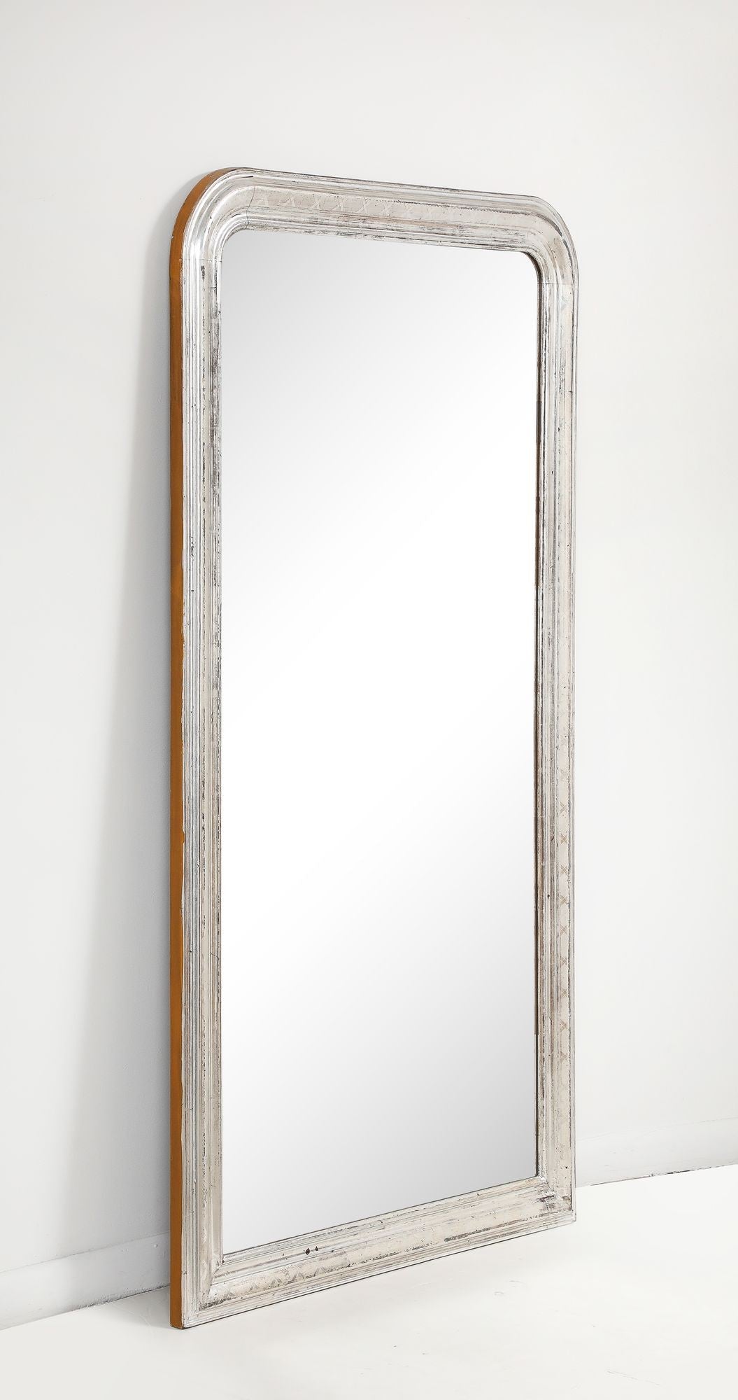 French Silver Gilt Louis Philippe Mirror, Late 19th C.