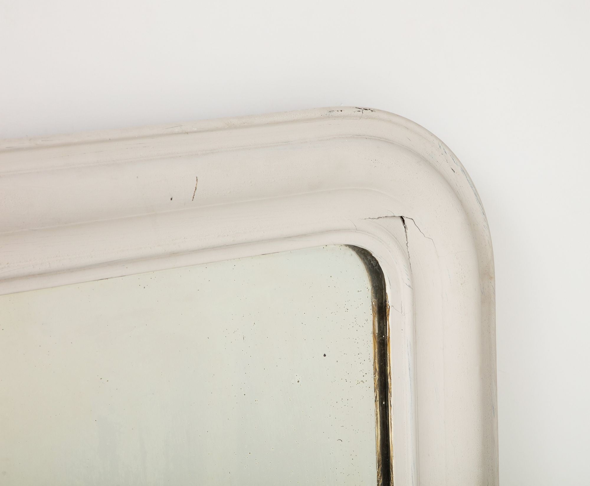 White Painted Louis Philippe Mirror, France Early 20th Century