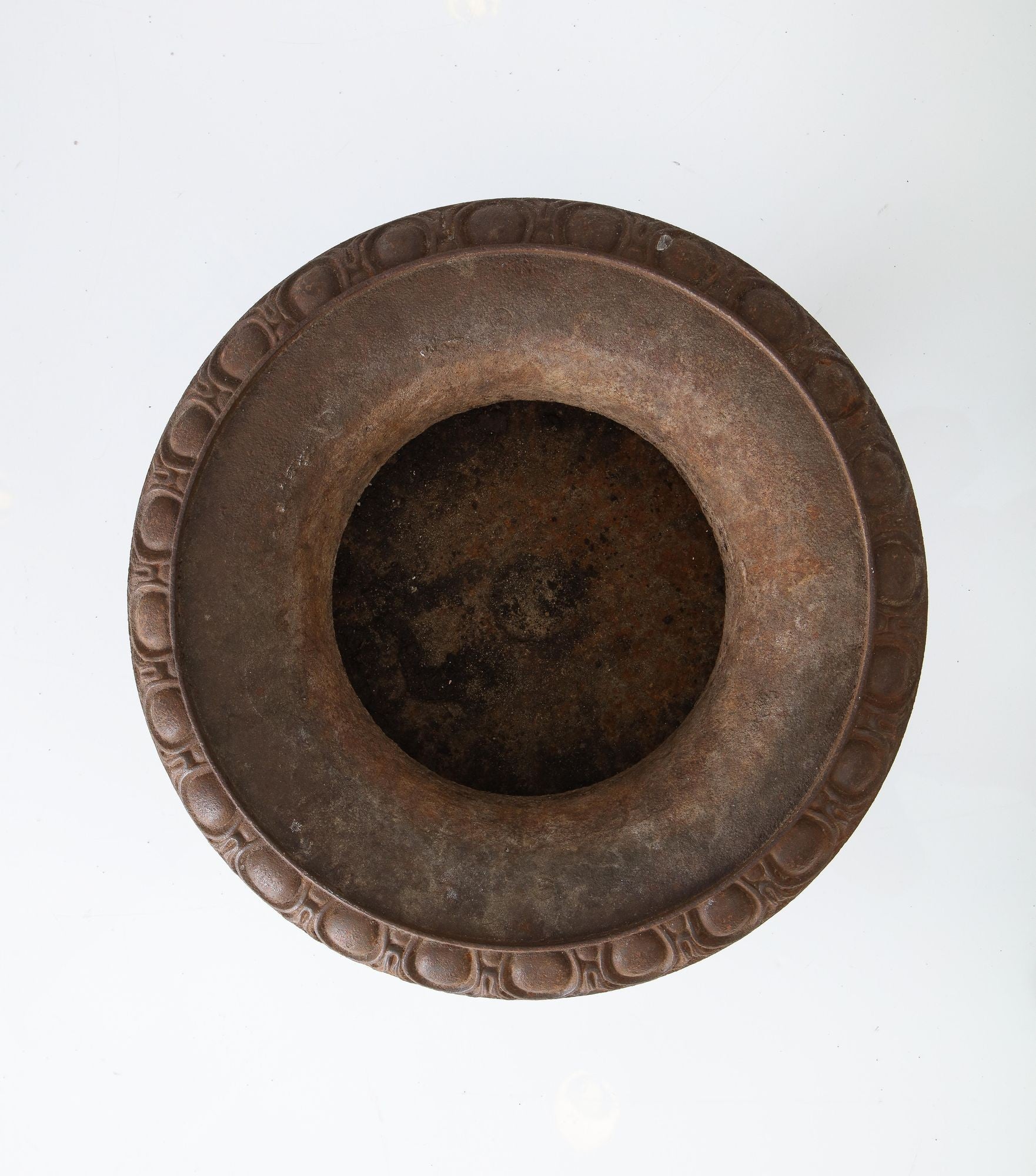 Pair Cast Iron Pie Crust Urns