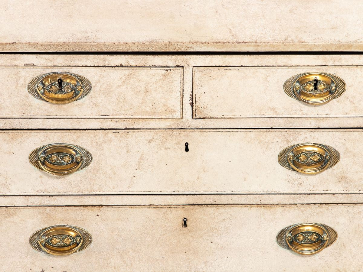 French Painted Secretary Desk with Fallfront, Mid 19th century
